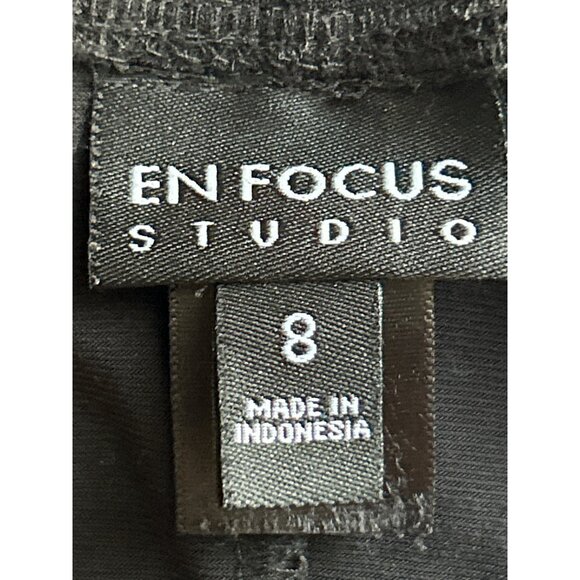 Enfocus Studio Y2K Elegant Black & Silver Metallic Sleeveless Bandage Dress Sz 8 - Picture 3 of 6